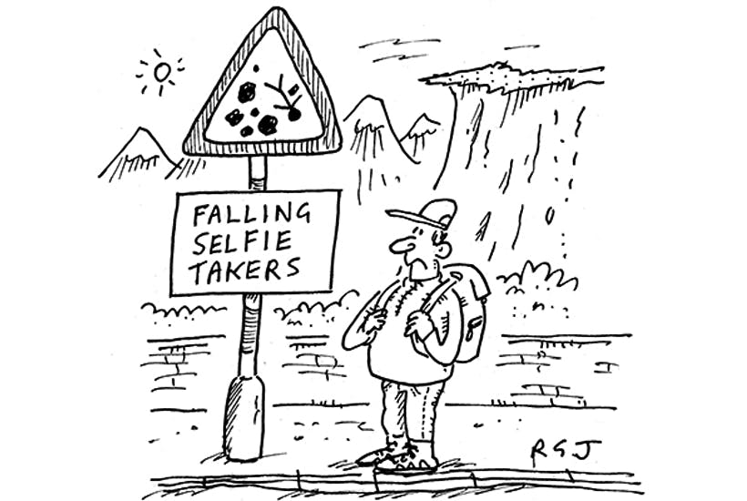 Falling selfie takers