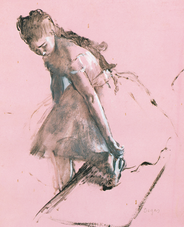 Two Dancers is a drawing by Edgar Degas