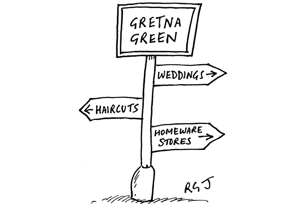 Gretna Green signpost
