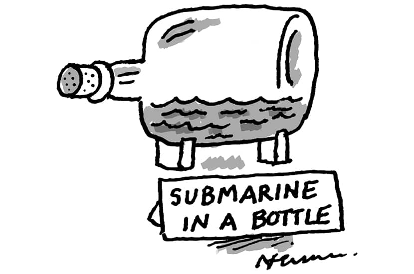 Submarine in a bottle