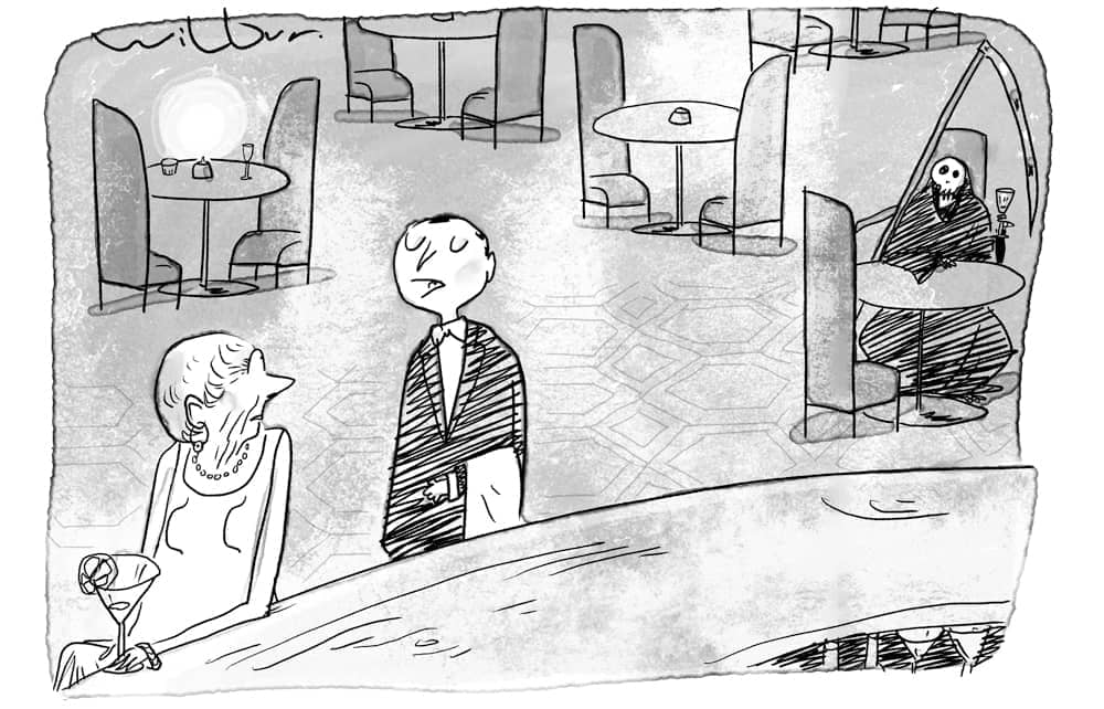 The gentleman over there would like to buy you a drink