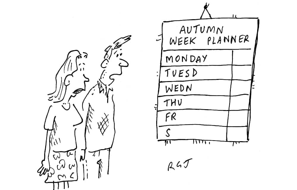 Autumn week planner