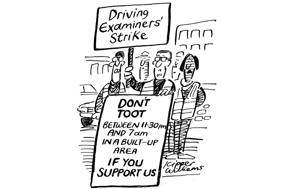 Driving examiners’ strike