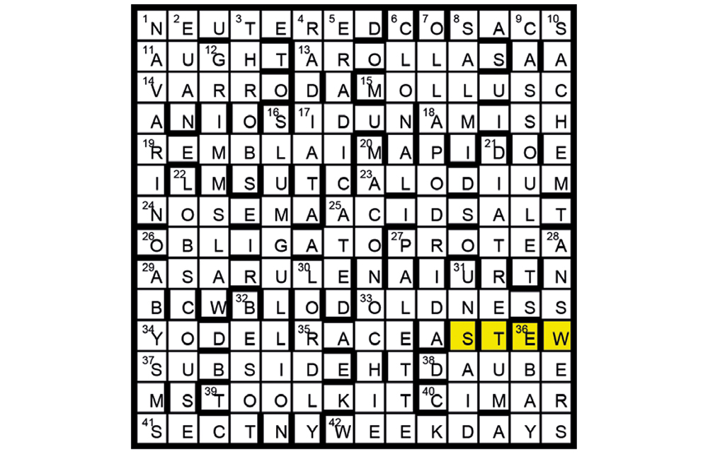 Faux crossword clue Archives 