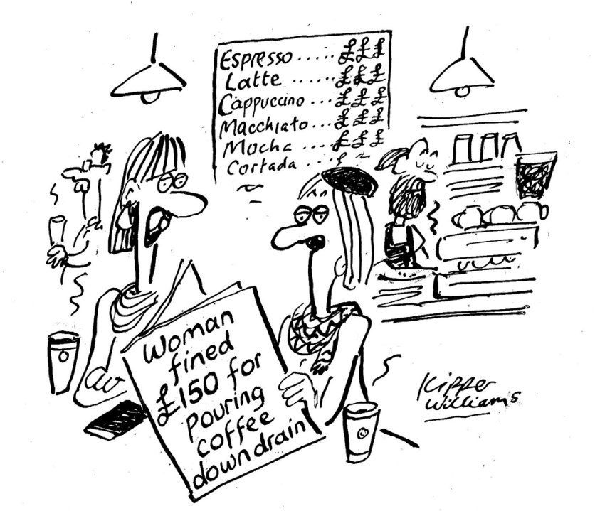 She could have bought another cappuccino with that